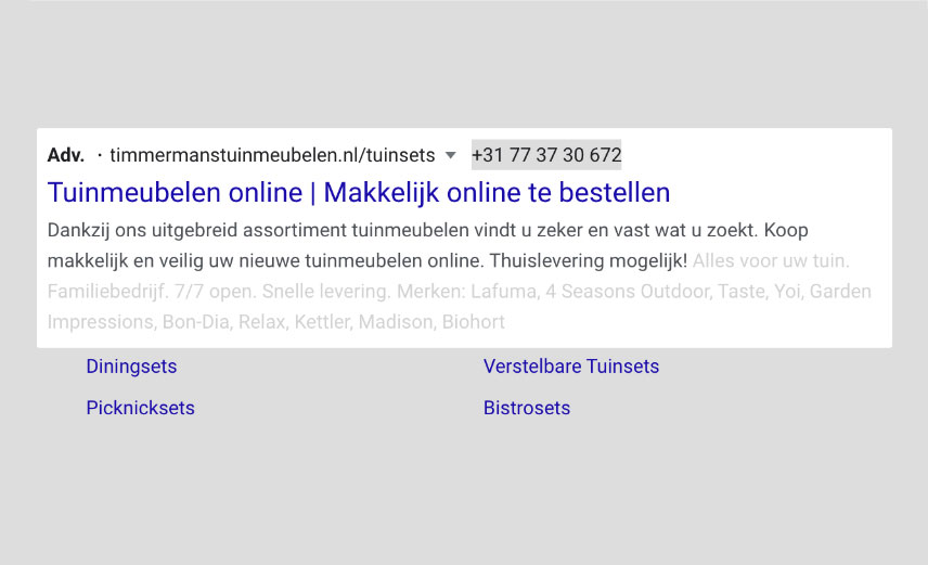 Google Advertentie Timmermans